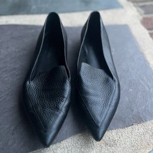 Everlane Modern Point leather black loafers size 8.5